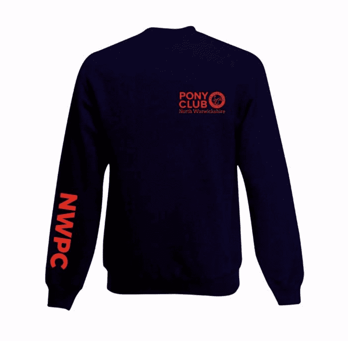 Childrens' North Warwickshire Pony Club Navy Sweatshirt UX7