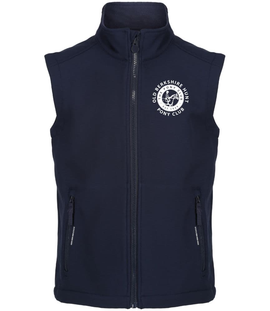Childrens Old Berkshire Hunt PC Softshell Navy Gilet - RG331