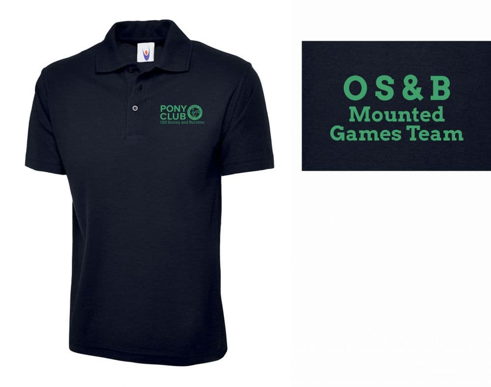 CHILDRENS Old Surrey & Burstow PC Navy GAMES Polo Shirt - UC103