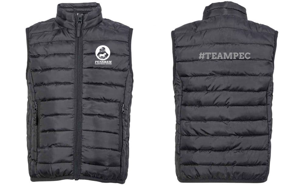 CHILDRENS Penshaw Equestrian Black Padded Gilet - 04446