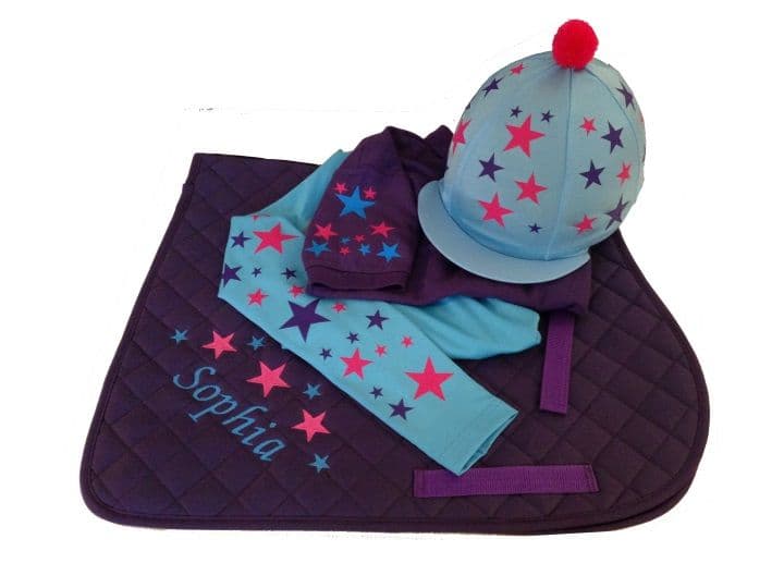 Childrens Pink/Purple/Sky Blue Base Layer Cross Country Colours