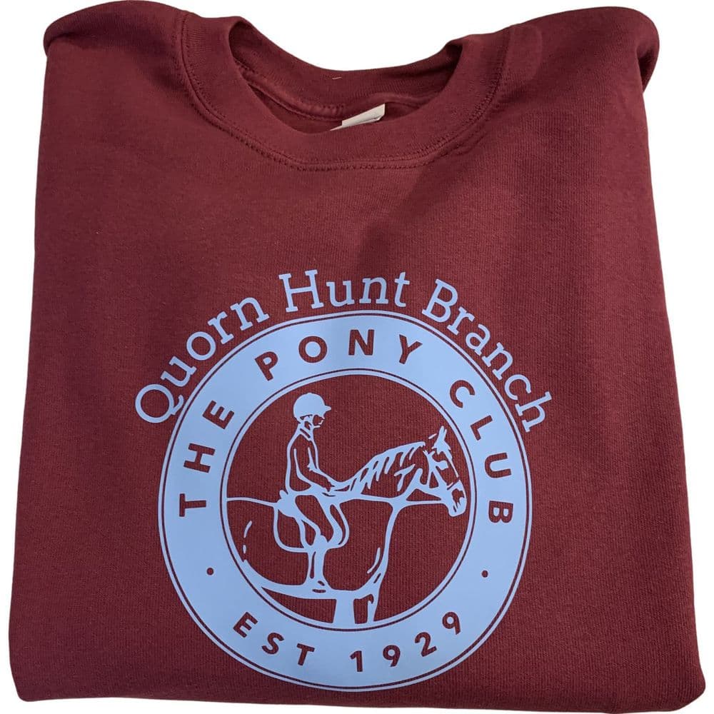 Childrens Quorn Hunt Burgundy Sweatshirt UX3