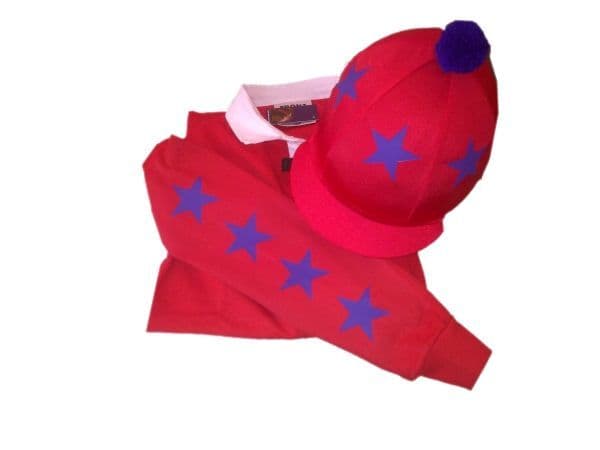 Childrens Red Rugby Shirt & Matching Silk