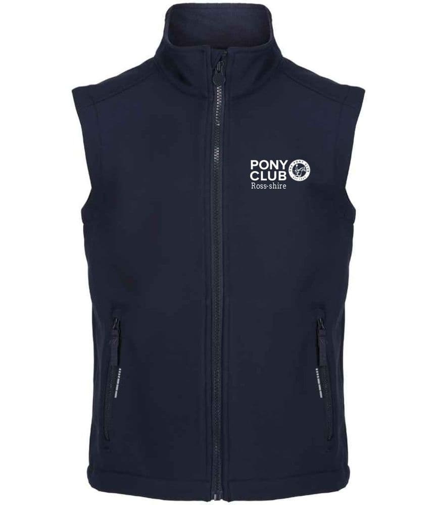 CHILDRENS Ross-shire Navy PC  Soft-shell Gilet - RG331