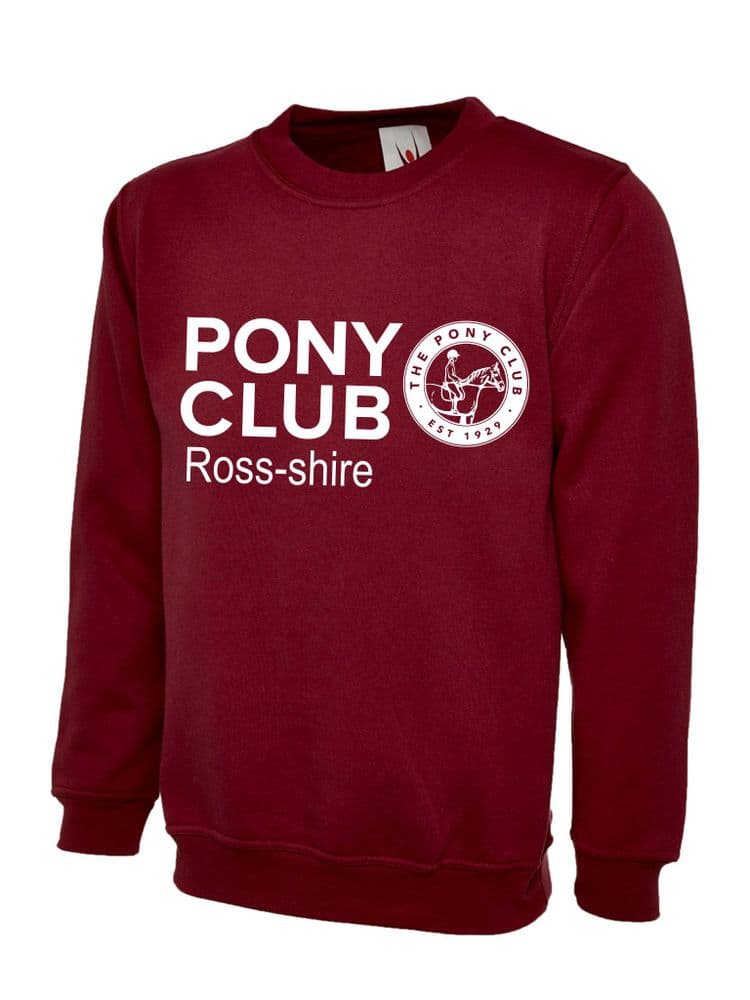 CHILDRENS Ross-shire PC Burgundy Sweatshirt - UX7