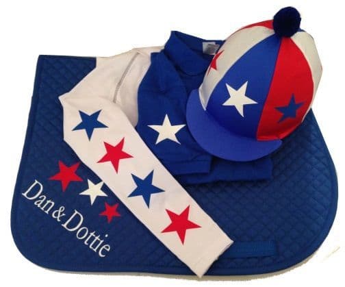 Childrens Royal/Red/White Base Layer Cross Country Colours