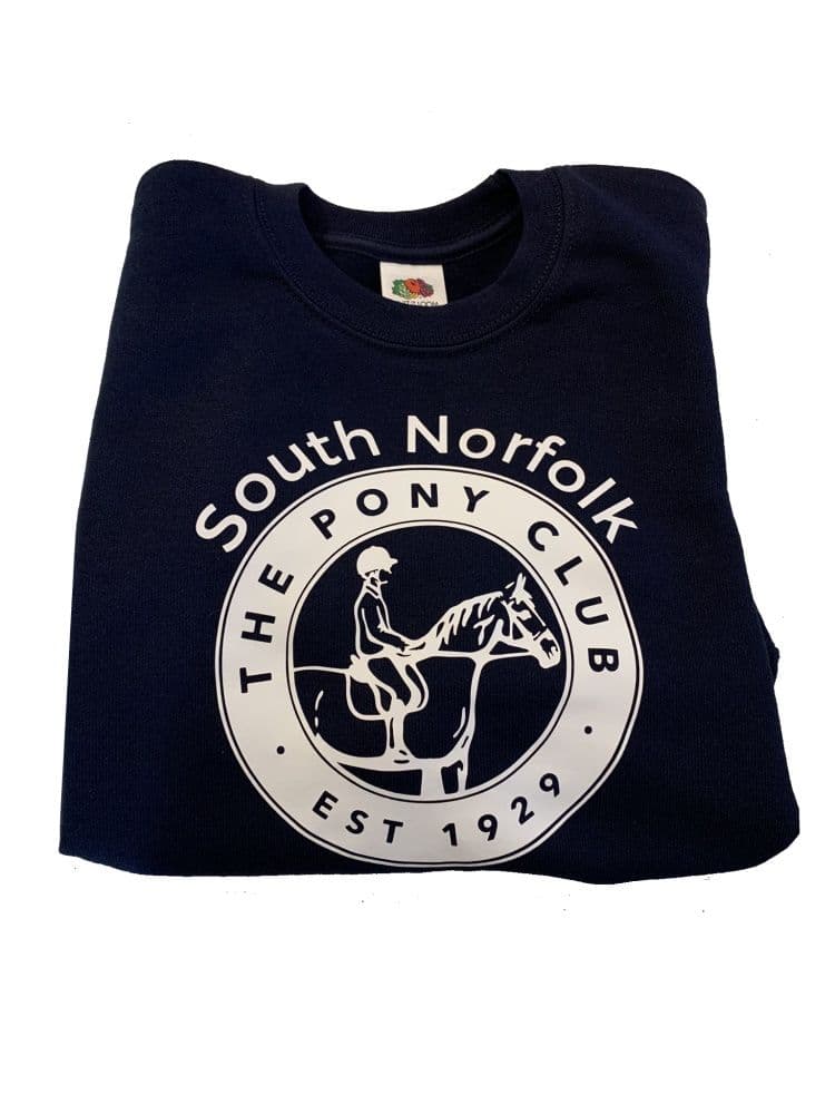 Childrens South Norfolk Pony Club Navy Sweatshirt UX7