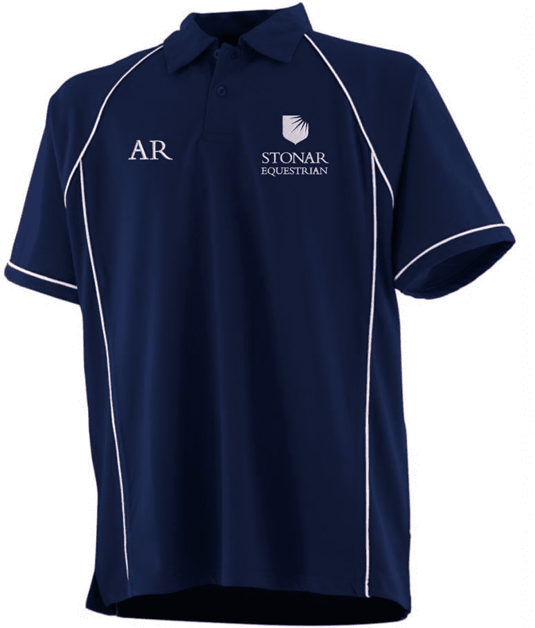 Childrens Stonar School Equestrian Navy Polo Shirt - LV374