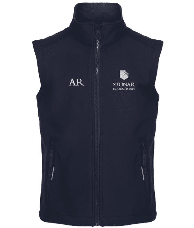 Childrens Stonar School Equestrian Navy Soft-shell Gilet - RG331
