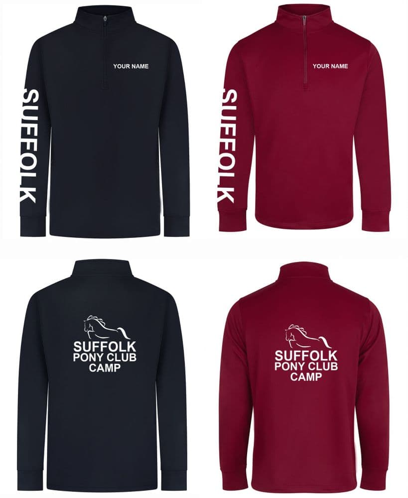 CHILDRENS Suffolk PC Camp Quarter Zip Top - LV875