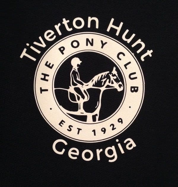 Childrens Tiverton Hunt Pony Club Long Sleeve Navy Polo
