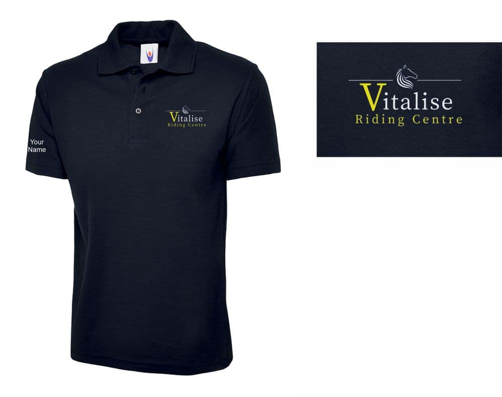 CHILDRENS Vitalise Riding Centre Navy Polo Shirt - UC103