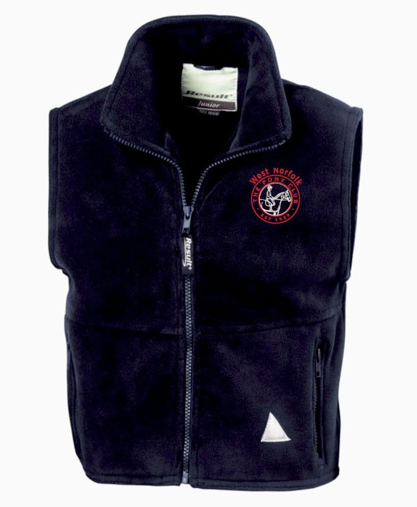 Childrens West Norfolk Navy Blue Fleece Gilet RE37J