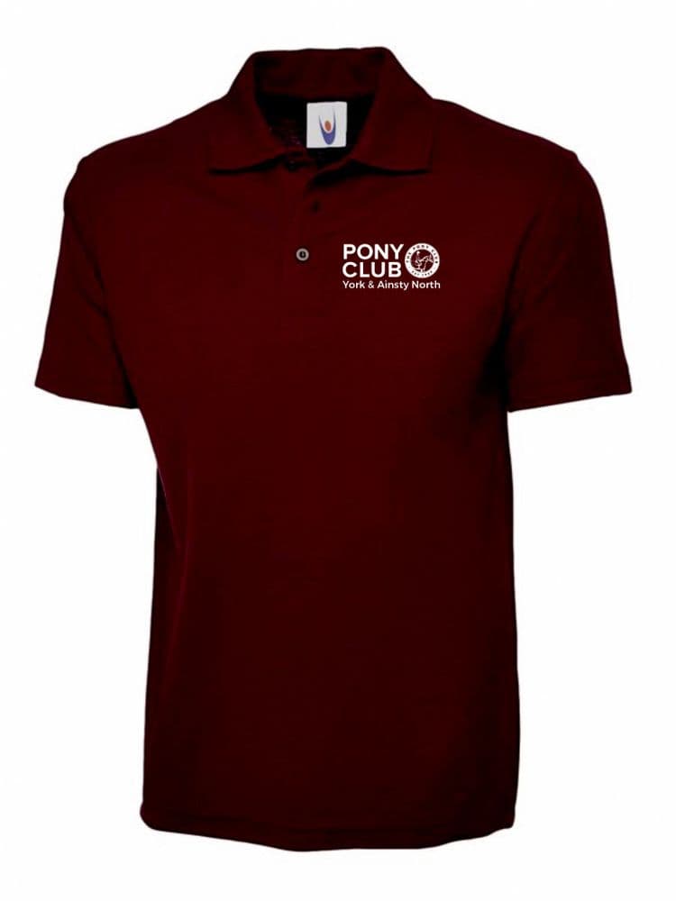 Childrens York & Ainsty North Polo Shirt Burgundy UC103