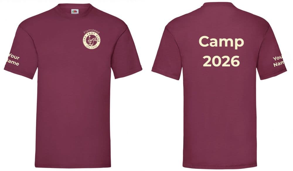 CHILDS Burgundy Flamstead PC CAMP 26 T-Shirt - SS6B