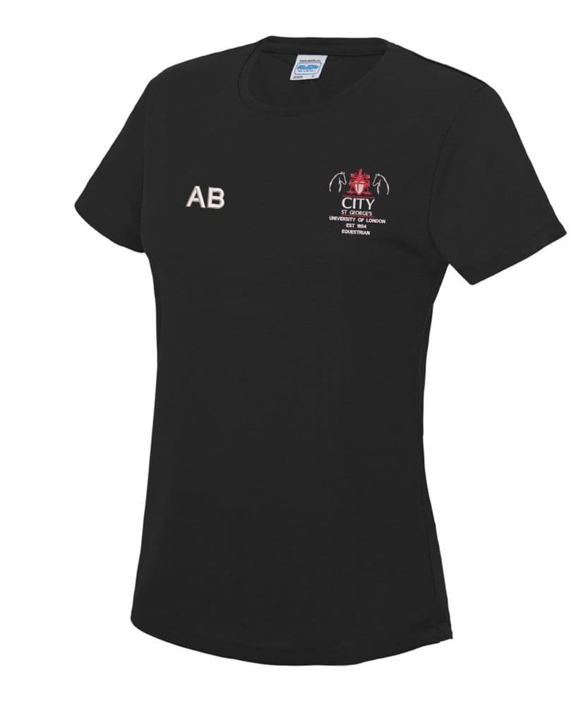 City St George's Ladies Black Cool T-shirt - JC005