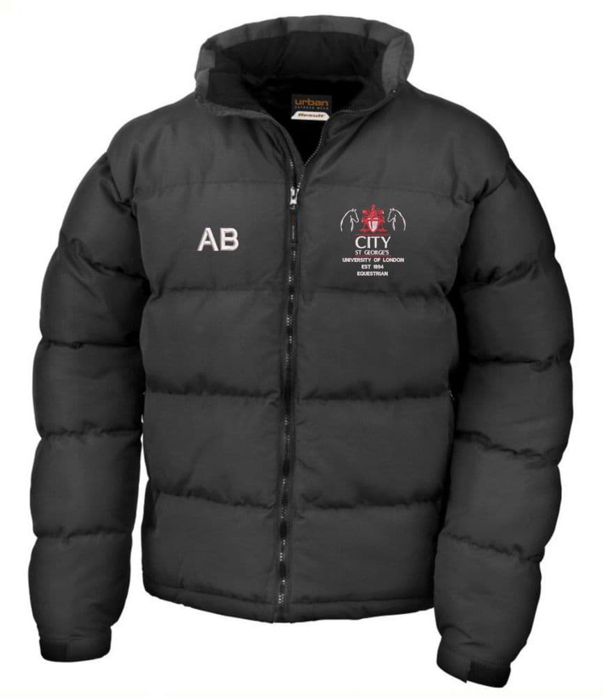 City St George's University Black Puffer Jacket - RS181