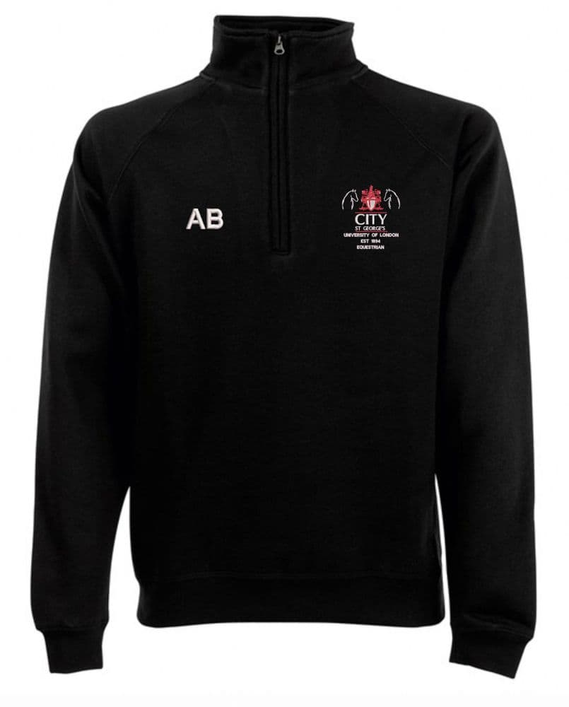City St George's University Black Quarter Zip Sweatshirt - SS830