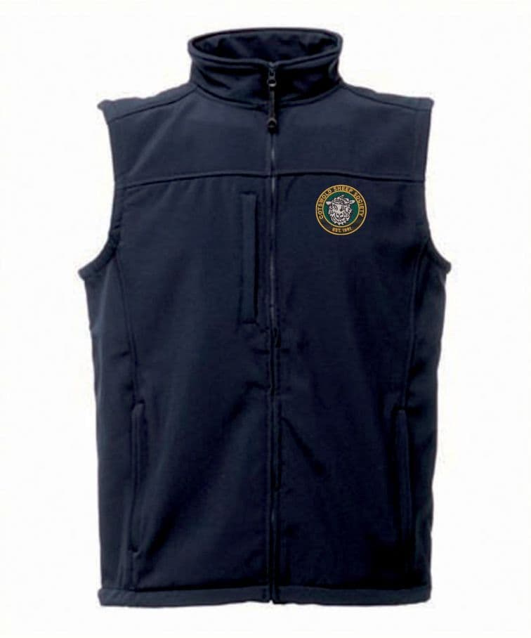 Cotswold Sheep Society Unisex Navy Flux Softshell Bodywarmer
