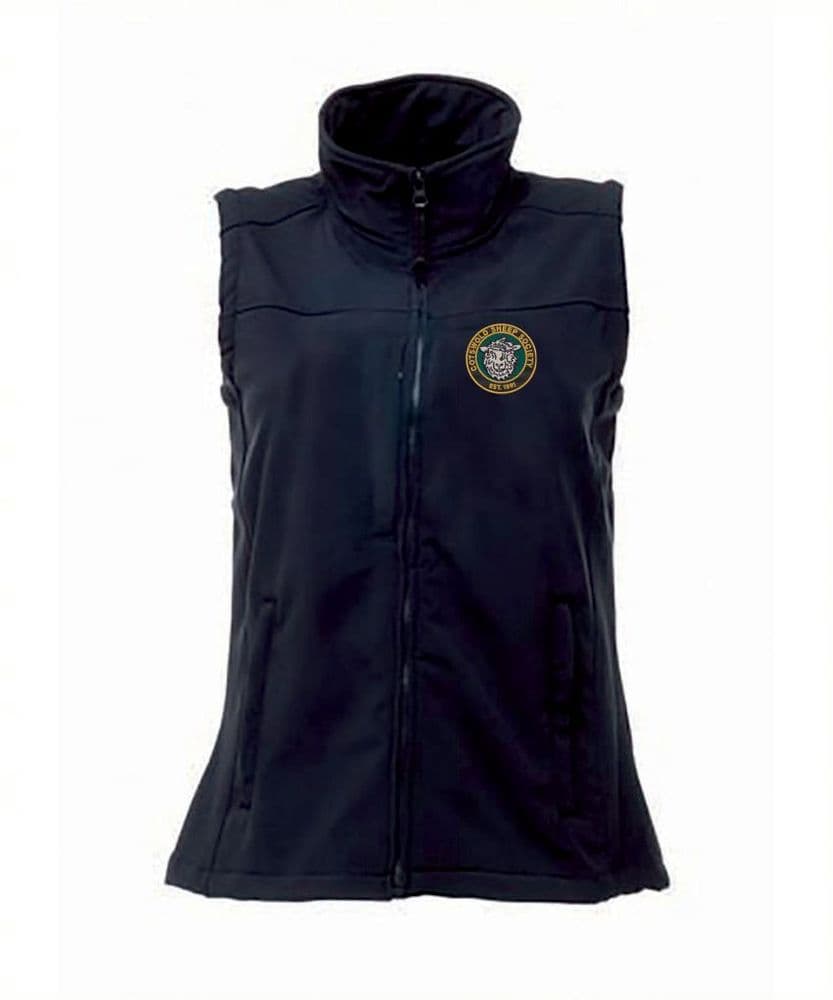 Cotswold Sheep Society Women's Navy Flux Softshell Bodywarmer