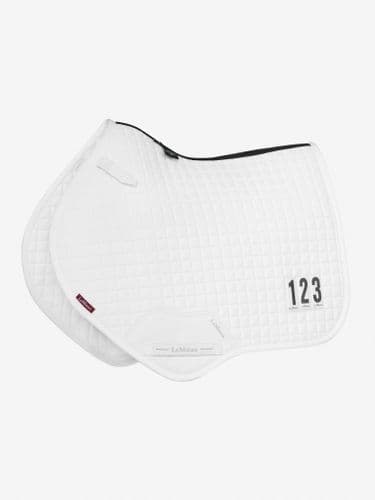 Cotton Close Contact Competition Square White Saddle Pad- S/M