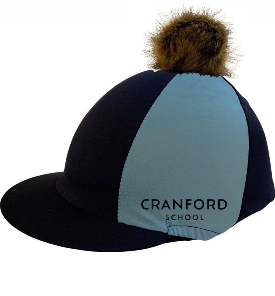 Cranford School Sky/Navy 6 panel hat silk, Navy peak
