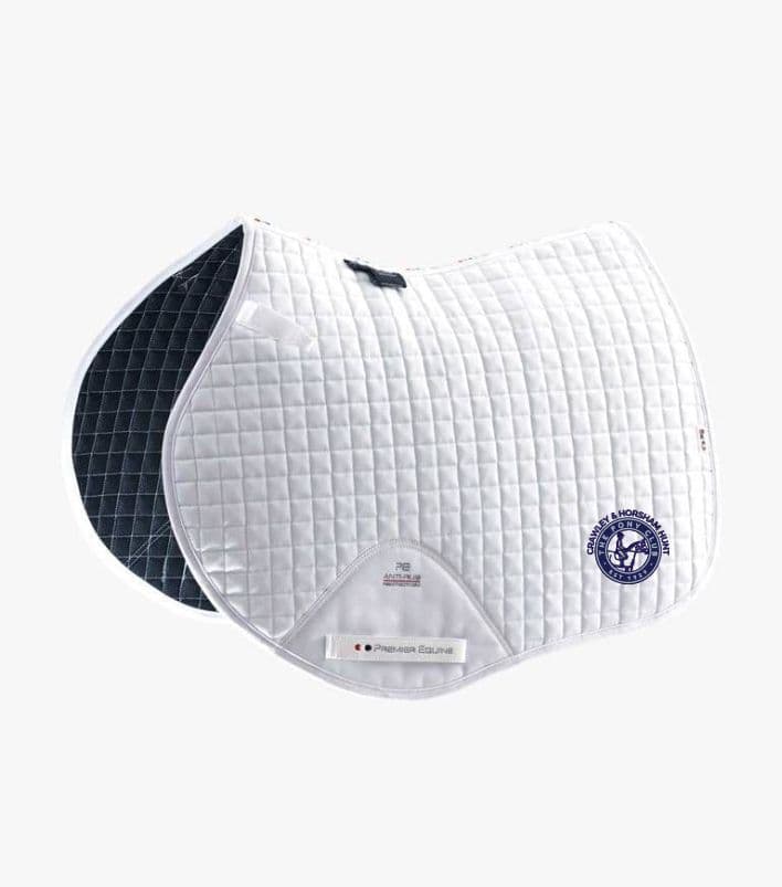 Crawley & Horsham Hunt PC FULL Premier Equine White/Navy Close Contact Saddlecloths