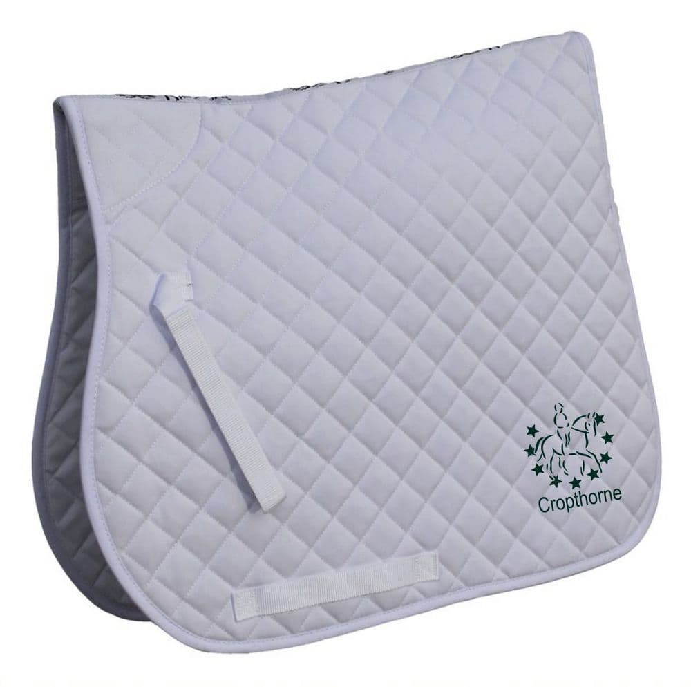 Cropthorne and Evesham Vale Riding Club White Saddlecloth