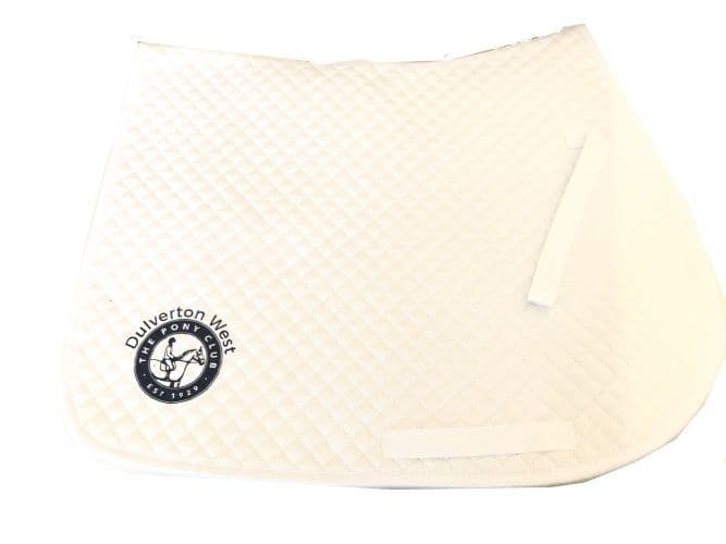 Dulverton West Pony Club White Saddlecloth