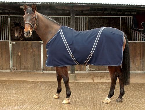 East Lothian PC Navy Comfey Fleece Rug