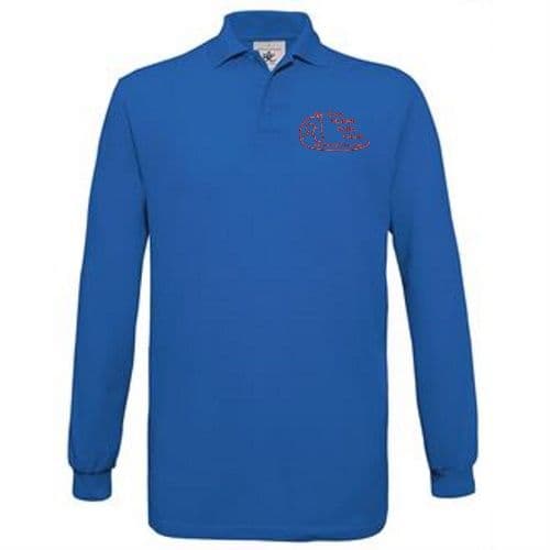 East Mendip Riding Club Adults Royal Unisex Long Sleeve Polo Shirt BA301L