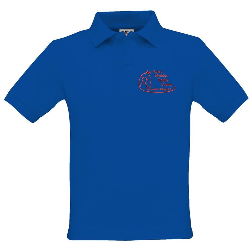 East Mendip Riding Club Adults Royal Unisex Polo Shirt BA301