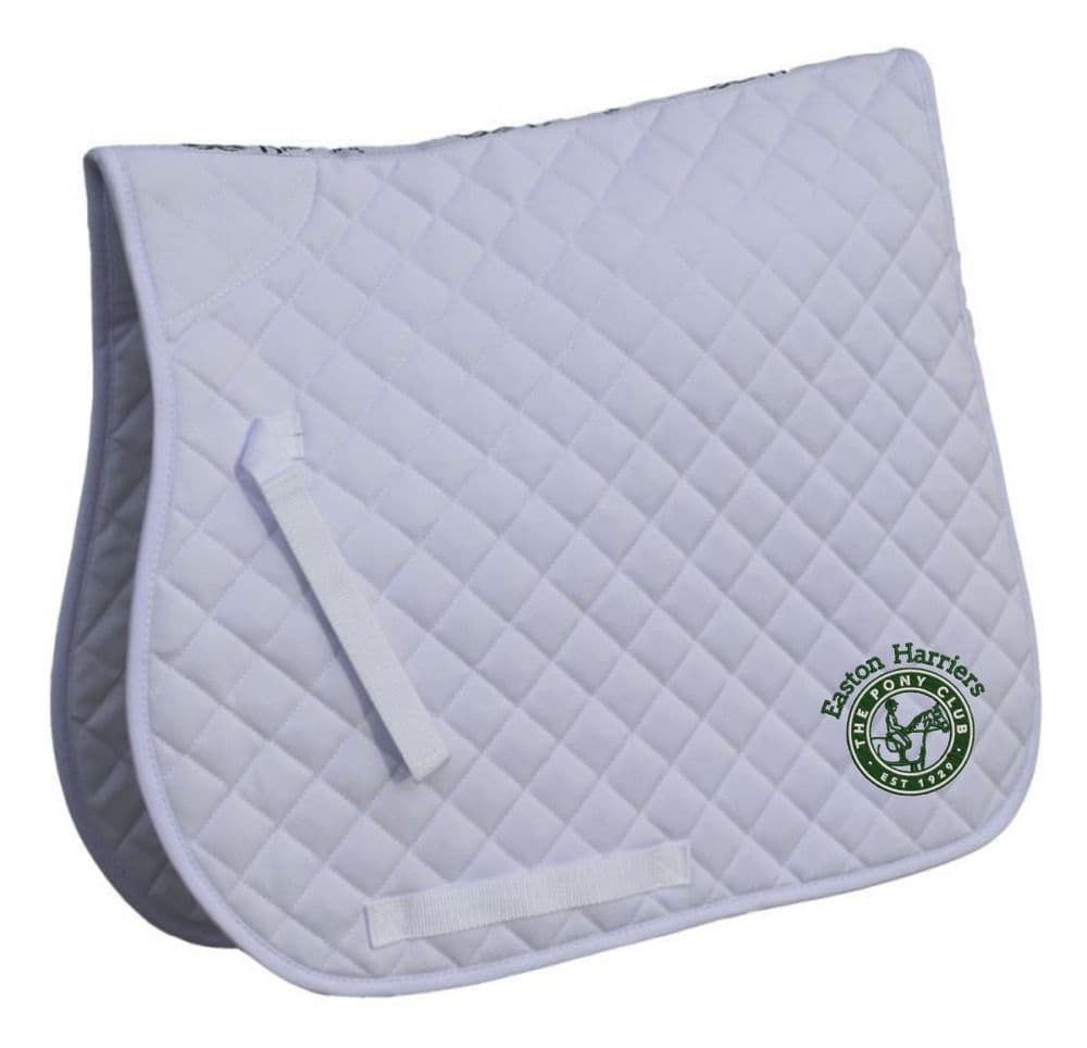 Easton Harriers Pony Club GP white saddlecloth