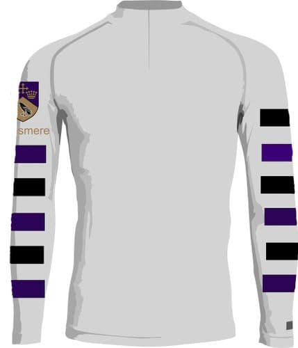 Ellesmere College  White Quarter Zip Base Layer