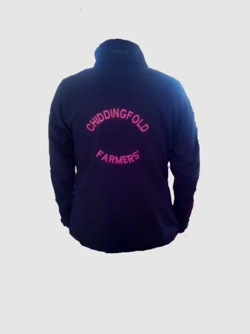 Embroidered Chiddingfold Farmers' Ladies Navy Soft Shell Jacket RG195
