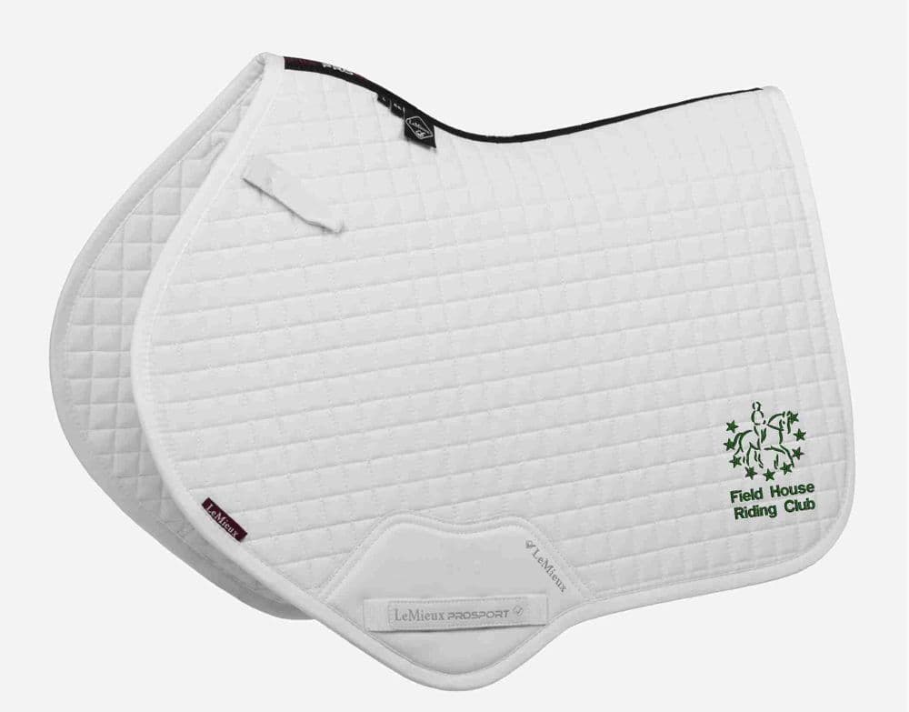 Field House RC  LeMieux white Close Contact Saddlecloths
