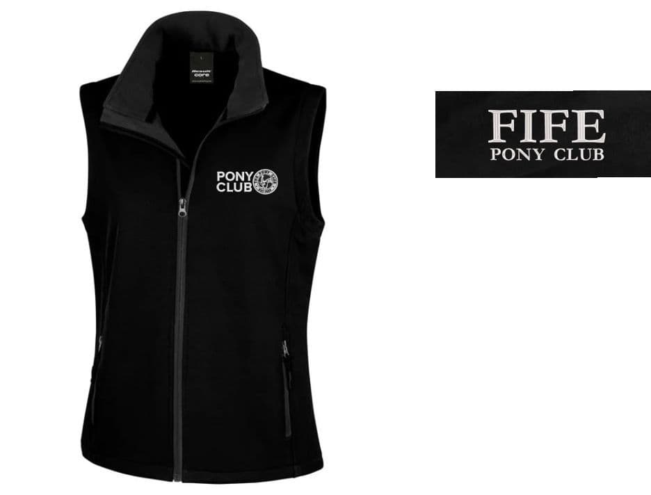 Fife PC Black Ladies Softshell Gilet R232F