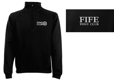 Fife PC Unisex Black  Quarter Zip Sweatshirt SS830