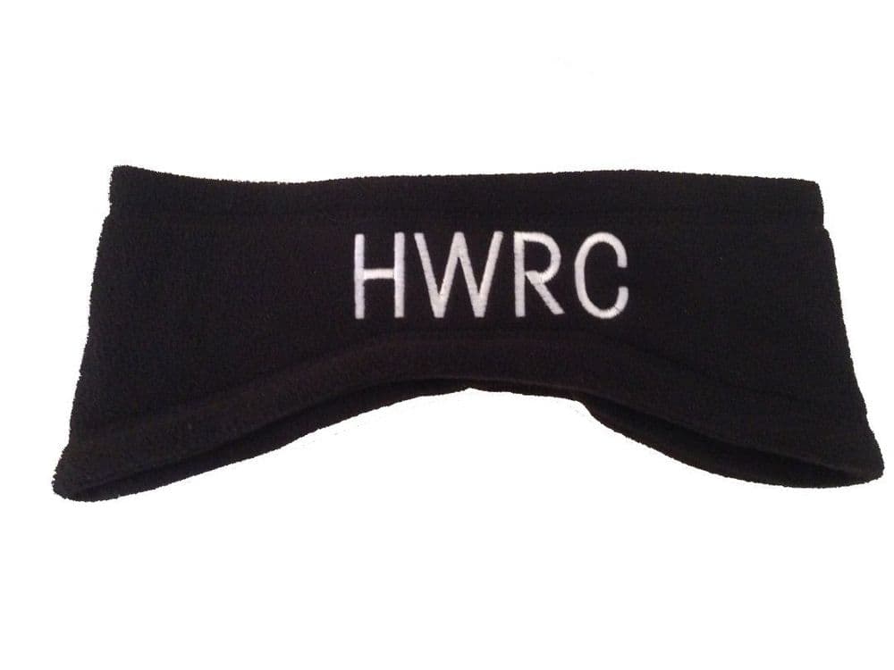 Fleece Head warmer with HWRC embroidered in white