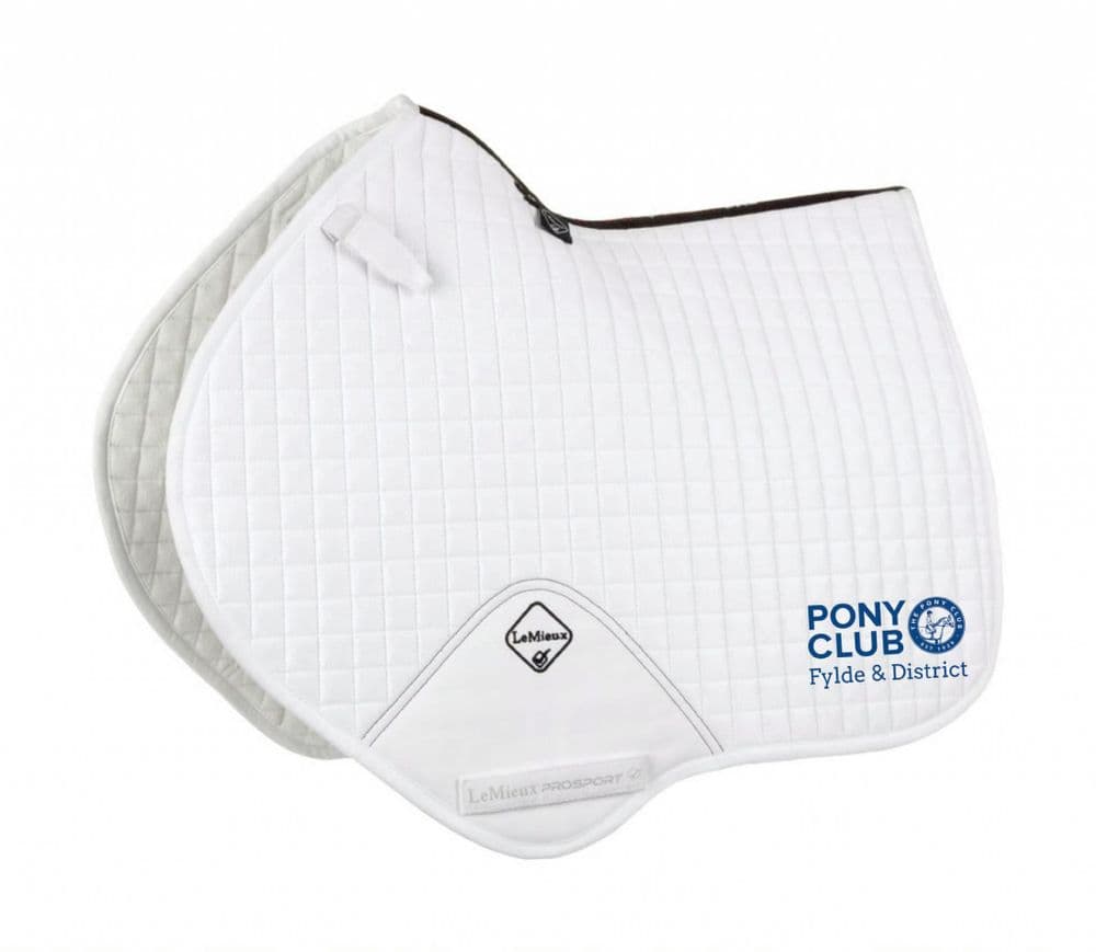 Fylde & District PC Le Mieux white Close Contact Saddlecloths