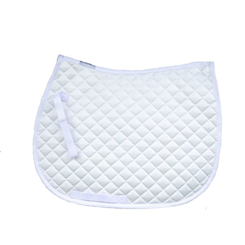 Gallop White Quilted Saddle Pad - PONY/COB