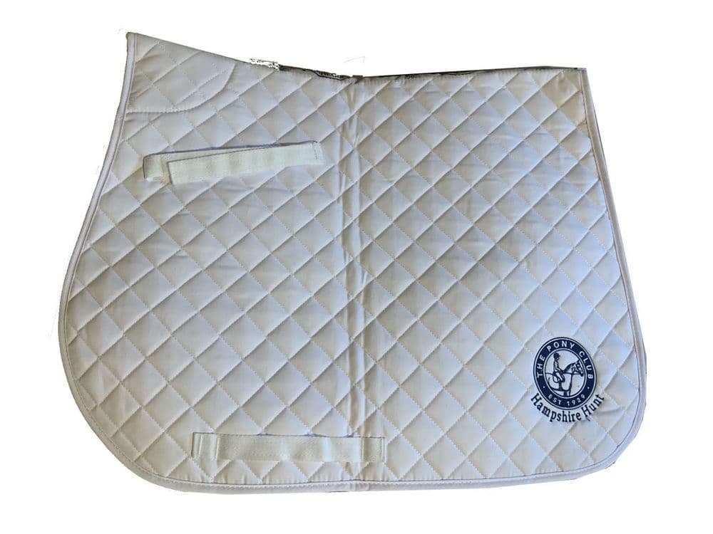 Hampshire Hunt Embroidered GP White Saddlecloth