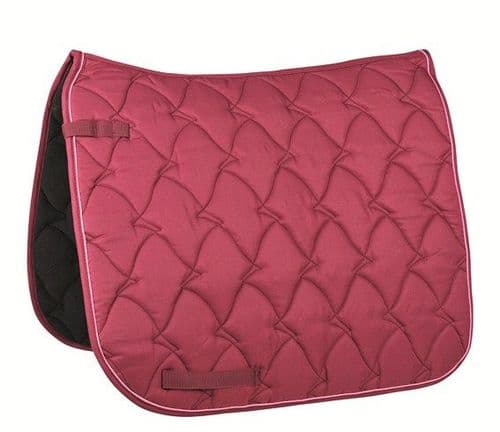 HKM Burgundy With Pink GP Saddle Pad - PONY
