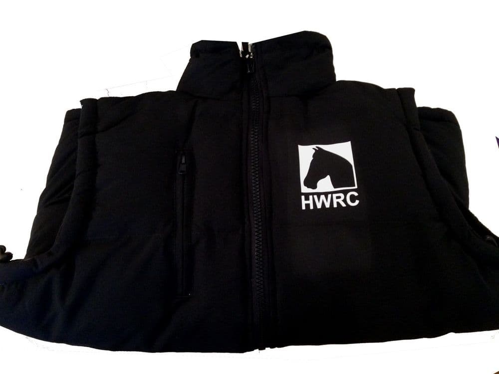 HWRC Adult Black Padded Gilet