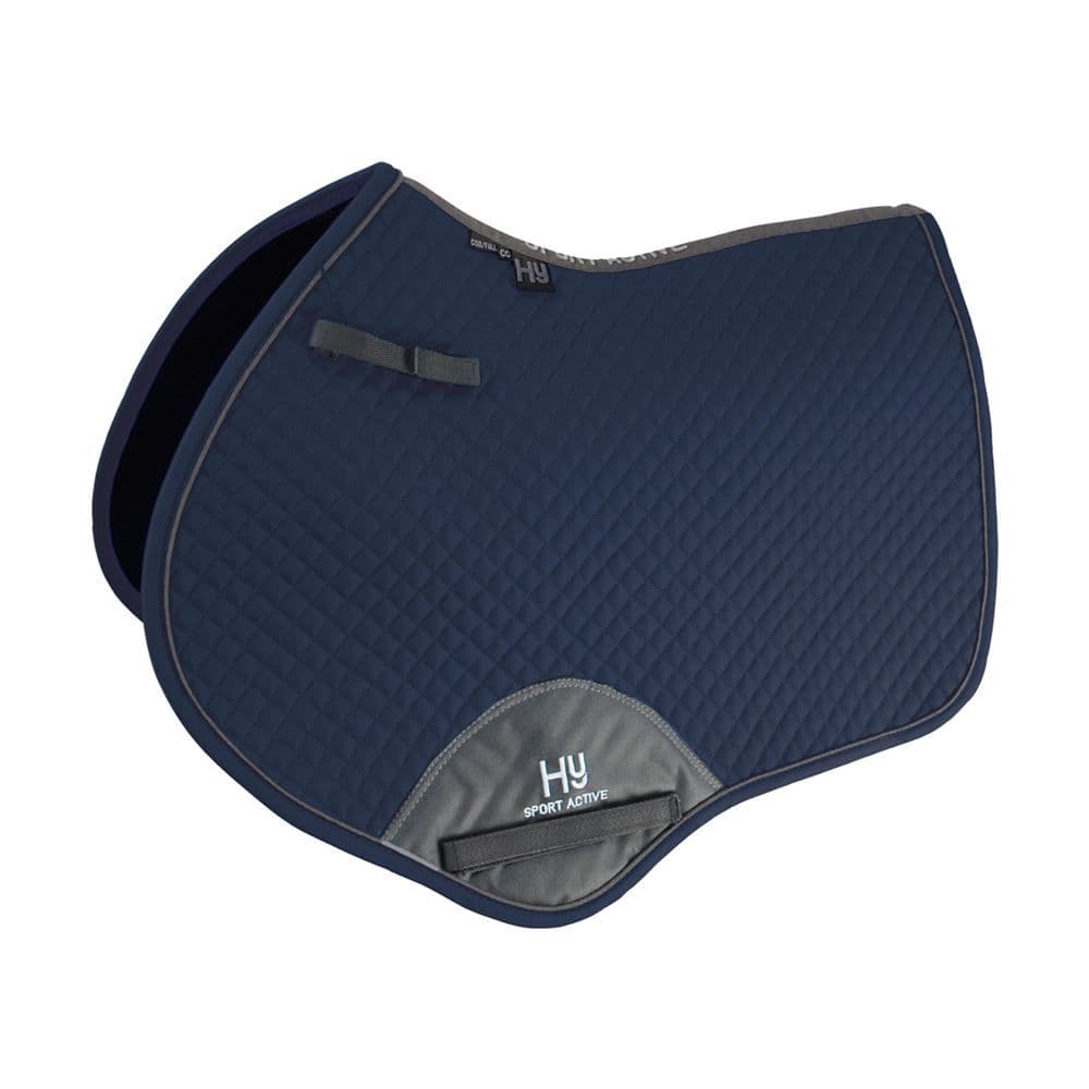 HY Sport Active Navy Close Contact Saddle Pad - FULL