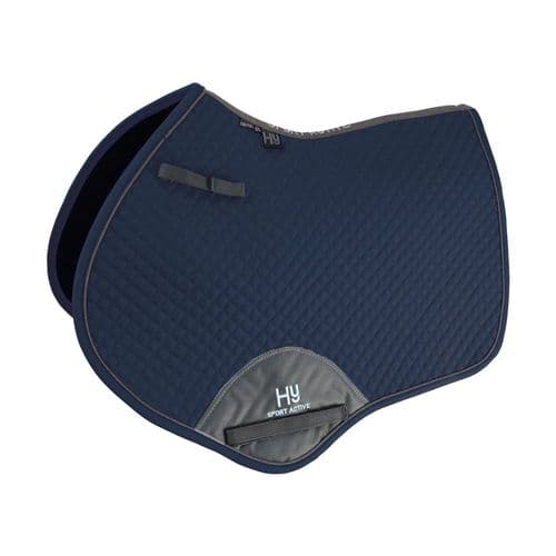 HY Sport Active Navy Close Contact Saddle Pad - PONY/COB