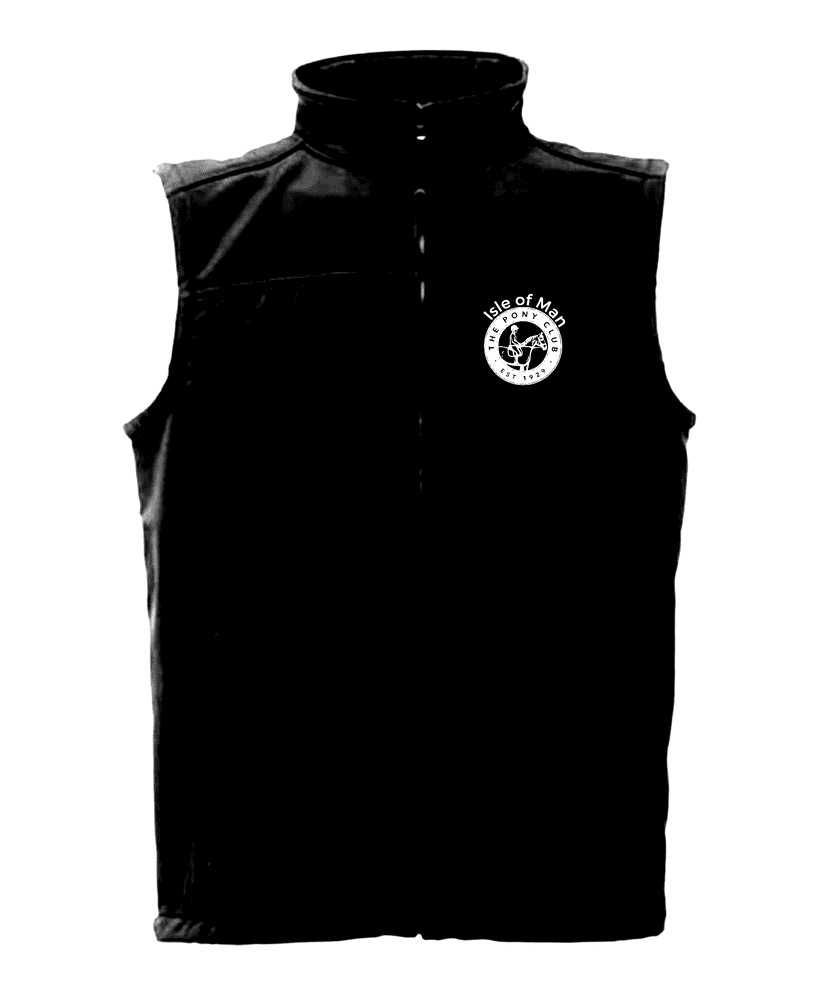 Isle Of Man Pony Club Black Flux Softshell Bodywarmer rg154