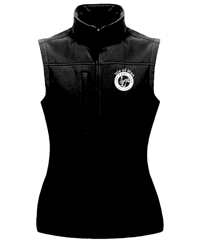Isle Of Man Pony Club Women's Black Flux Softshell Bodywarmer