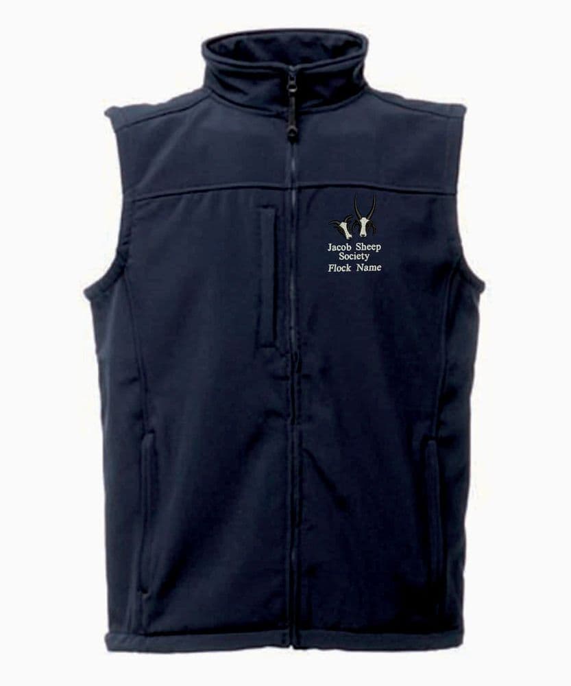 Jacob Sheep Society Unisex Navy Flux Softshell Bodywarmer