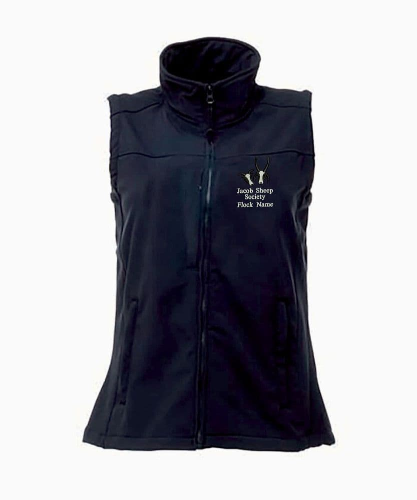 Jacob Sheep Society Women's Navy Flux Softshell Bodywarmer